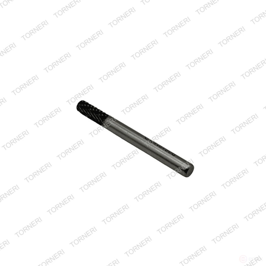 Carbide borehole type B061606 (cylindrical), 6.0 mm, shank 6 mm, end tooth, double notch TORNERI T018380