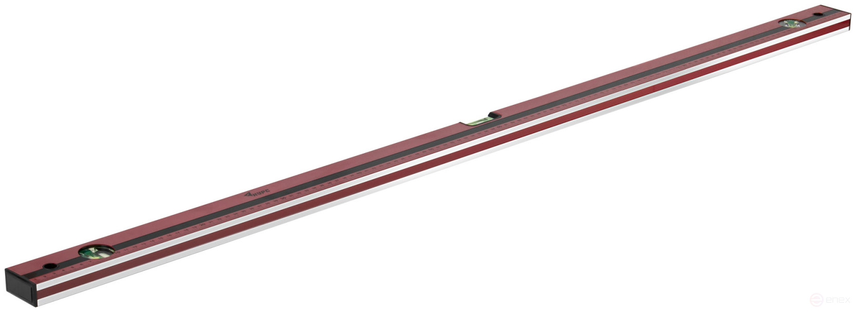 Optima level, 3 eyes, red body, milled working face, 1200 mm scale
