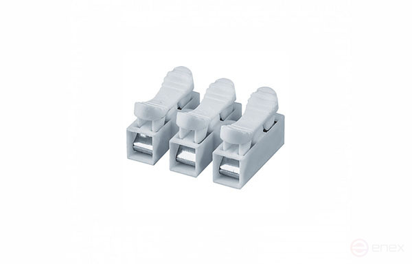 Insulated connection clamp RIPO CH-3 white for connecting 3-line phase conductors (3 I/O)