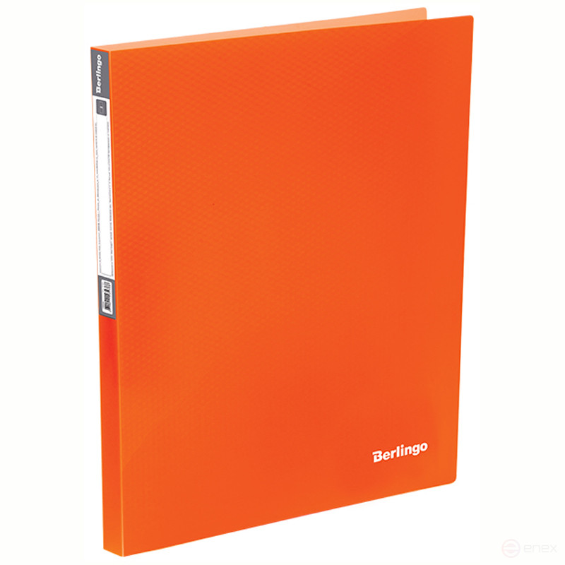 Folder on 4 Berlingo "Neon" rings, 25 mm, 700 microns, neon orange