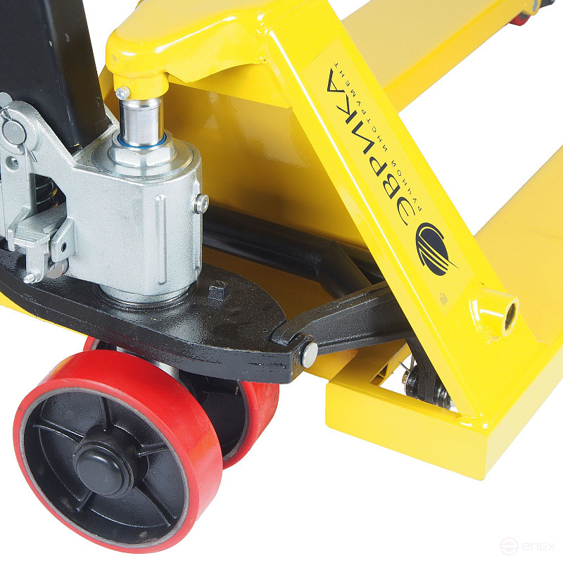 Тележка гидравлическая (рохля) ER-67003 ручная 3т (ручной спуск,длина вил 1200мм,колеса:полиуритан, min 85мм.max 200мм) ЭВРИКА /1 NEW