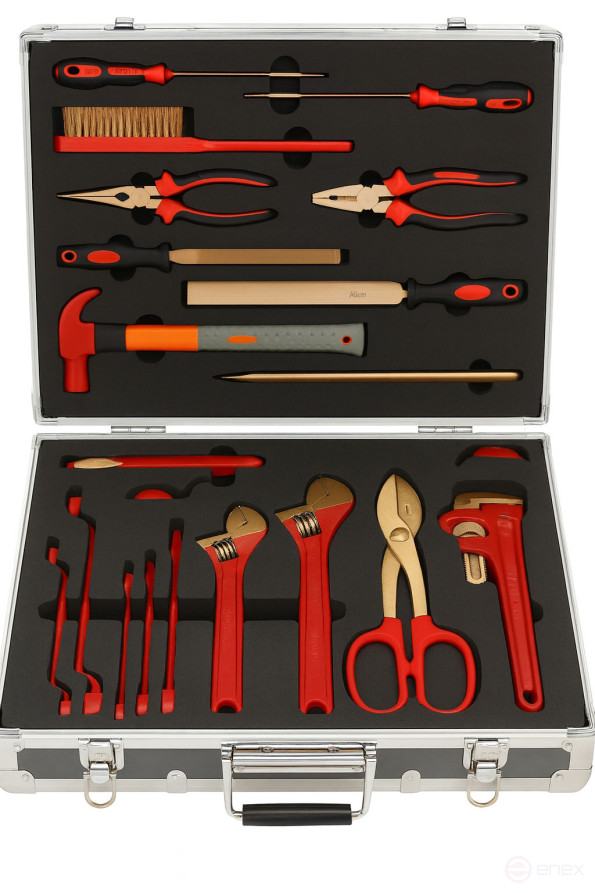 Explosion-proof tool kit (20 items) AlCu No.AA29-20, HORTZ