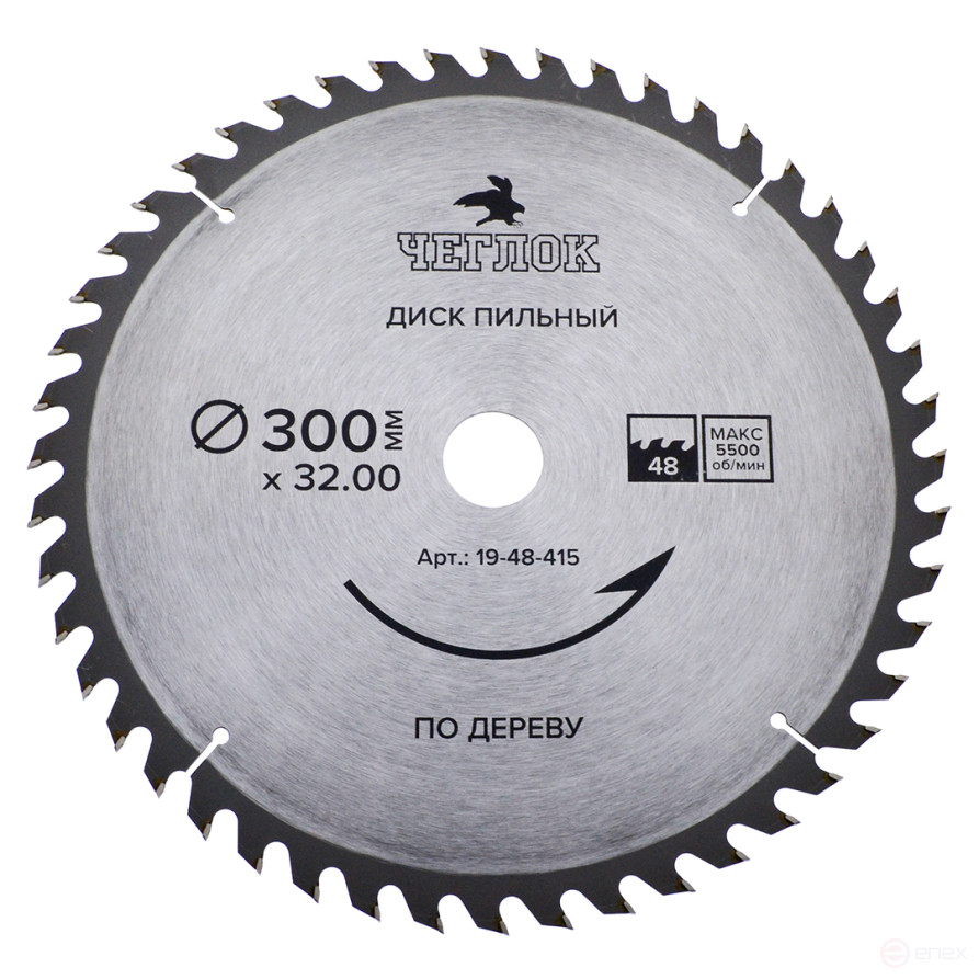 Диск пильный по дереву 300 x 32 x 48T, п/к 32x30мм, Чеглок