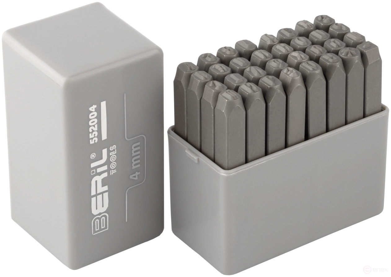 Набор клейм буквенных кириллица 4мм (стальные) BERIL