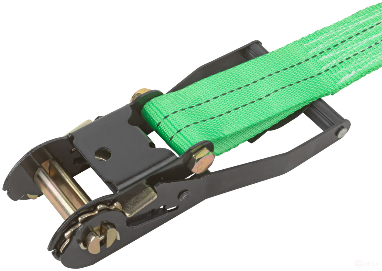 Load fastening strap, ratchet mechanism 230 mm, polyester tape 50 mm x 6 m, 2000 / 4000 kg