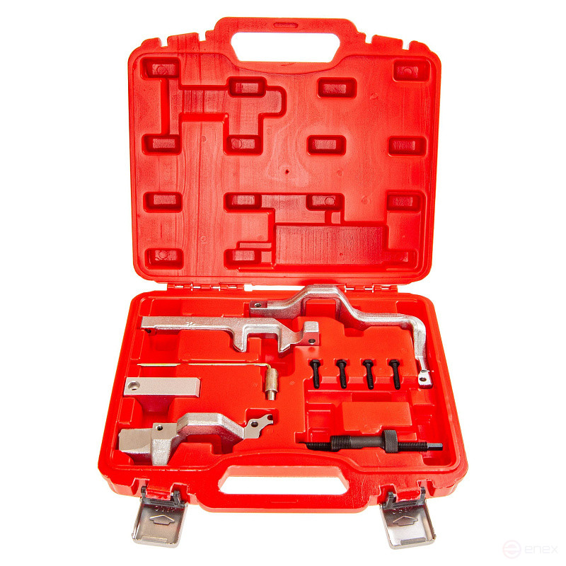 A set of clamps for maintenance. engines ER-86727 BMW,Citroen,Peugeot MINI,PSA 10pr (1.4,1.6,1.4VTi,1.6VTi 16V), in EUREKA case /1