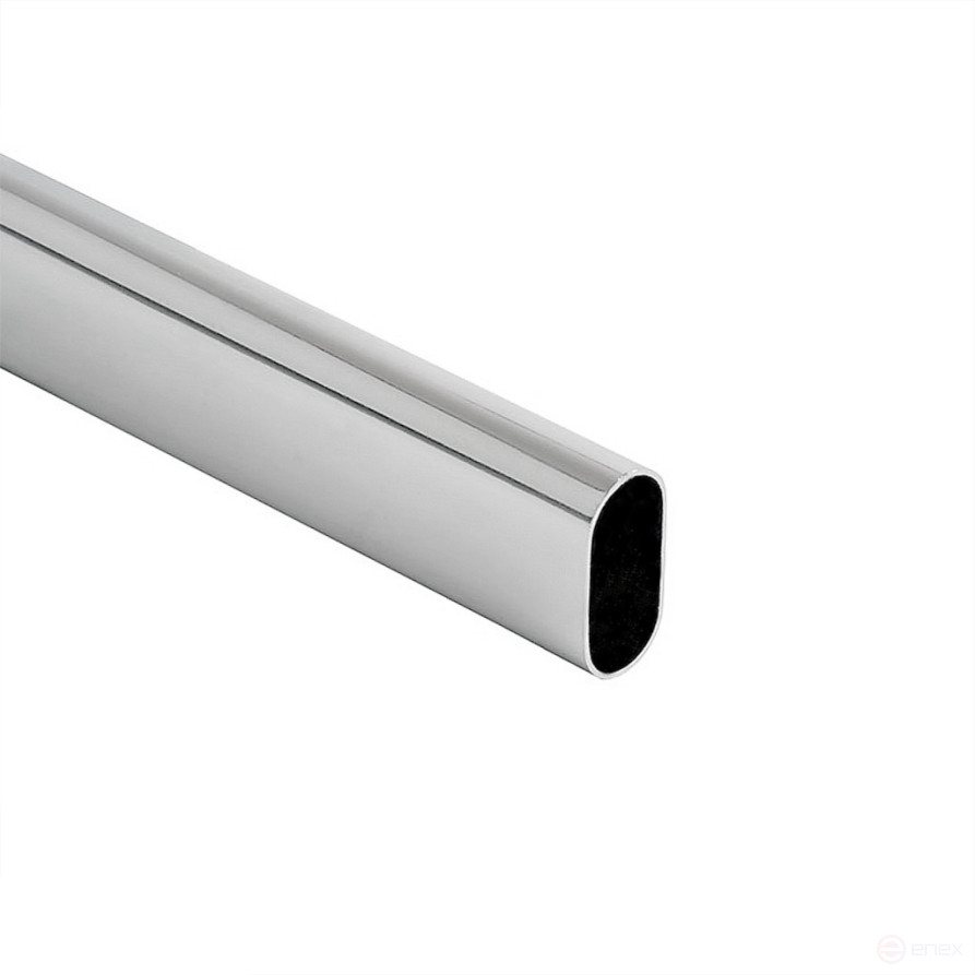 Труба овальная L-3000 30*15 (0,9кг/0,7мм), хром AKS