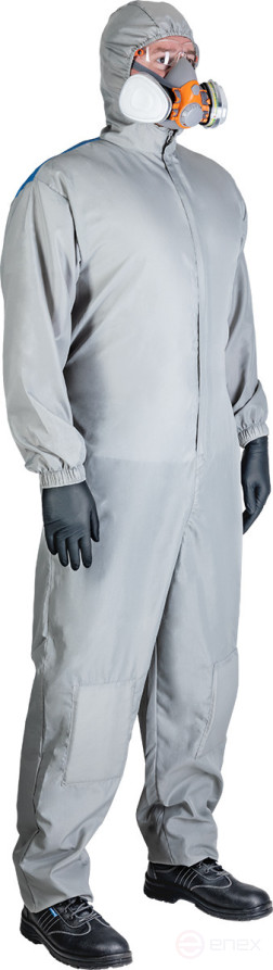 Reusable painting jumpsuit JPC155 made of polyester fabric, density 70g/m2, size XXL, gray, - 1 pc.