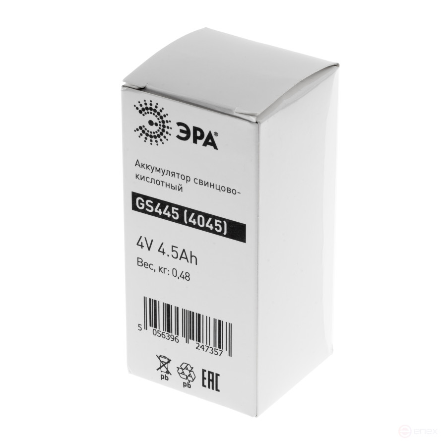 Аккумуляторы свинцово-кислотные ЭРА GS445 4V 4,5Ah