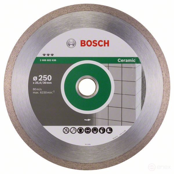 Diamond Cutting Wheel Best for Ceramic 250 x 30/25,40 x 2.4 x 10 mm