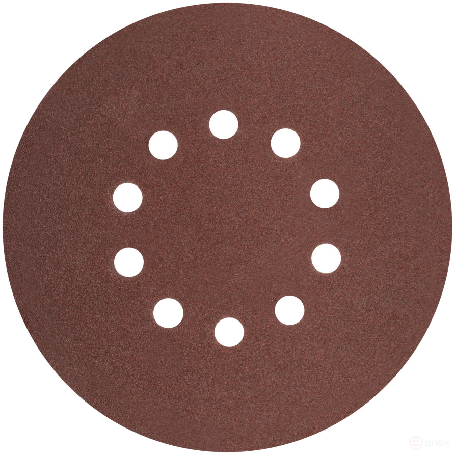 Круги шлифовальные с отверстиями (липучка), алюминий-оксидные, 225 мм, 5 шт. Р 60