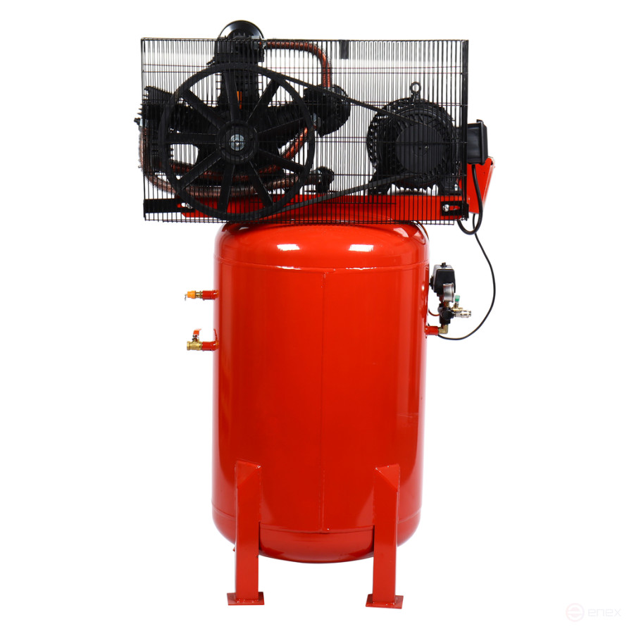 Pneumatic compressor 380V 7.5kW 16atm. 700L/min. receiver-300L serving. belt vertical GTE