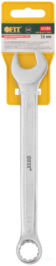 Ключ комбинированный усиленный "Гранд", CrV, холодный штамп 16 мм