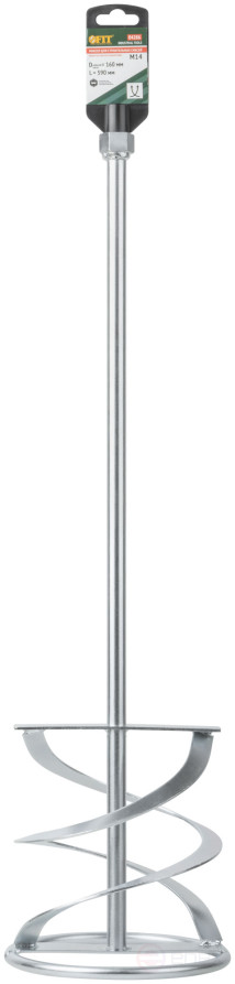 Миксер для тяжелых строительных смесей усиленный Профи, хвостовик М14, 160х590 мм, 04286