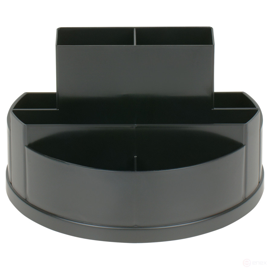 Настольная подставка СТАММ "Сити", пластиковая, вращающаяся, черная