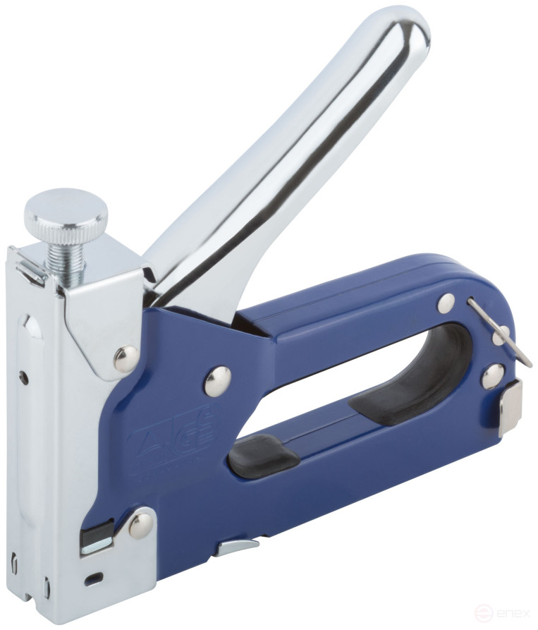 Stapler for 3-in-1 wide staples, "type 140" 4-14 mm, "type 28" 10-12 mm,"type 300" 10-14 mm, metal. body
