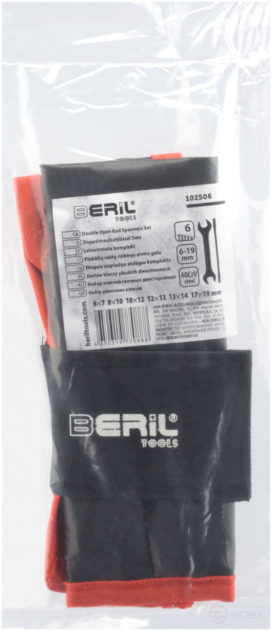 Set of 6pcs horn keys(6-19mm) (in a bag) BERIL