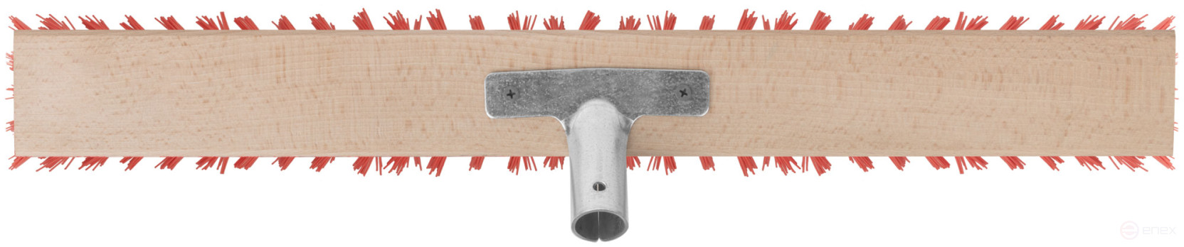 Profi wooden outdoor brush, stiff bristles, metal tool at an angle, 5-row, 600x65 mm