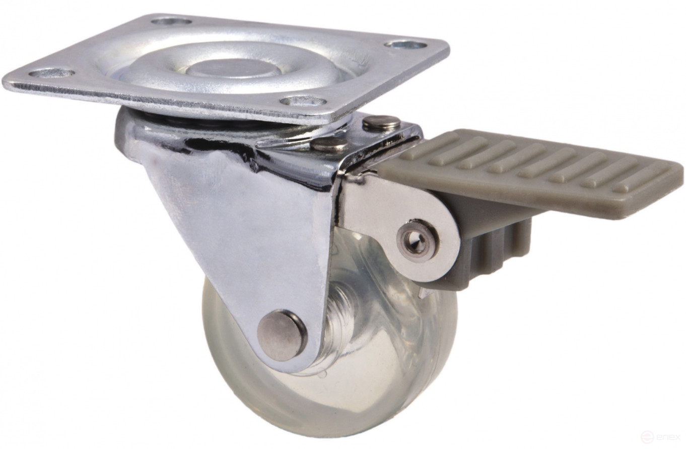 Wheel meb. SHIFT d35 h51 with a platform with a torm., transparent AKS