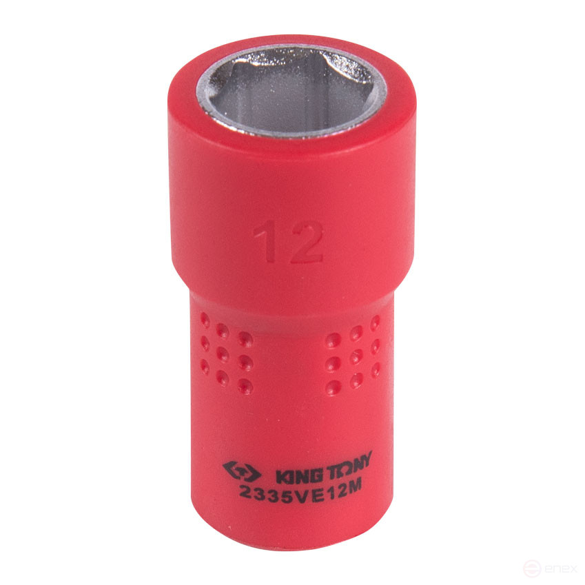 Головка торцевая диэлектрическая шестигранная 1/4", 12 мм KING TONY 2335VE12M