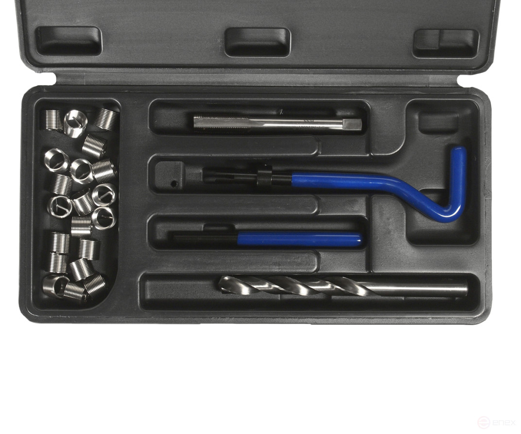 Набор инструментов и вставок для восстановления резьбы М10х1.0мм L=13.5мм 14 предметов JTC