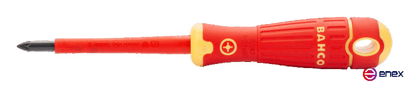 BahcoFit insulated screwdriver for Pozidriv PZ2x175 mm screws