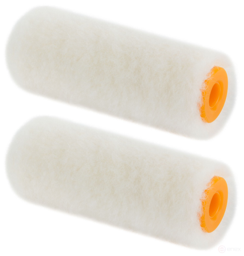 Rollers, core 15 mm, 100% velour, pile 5 mm, under 6 mm handle, 50 mm, 2 pcs.