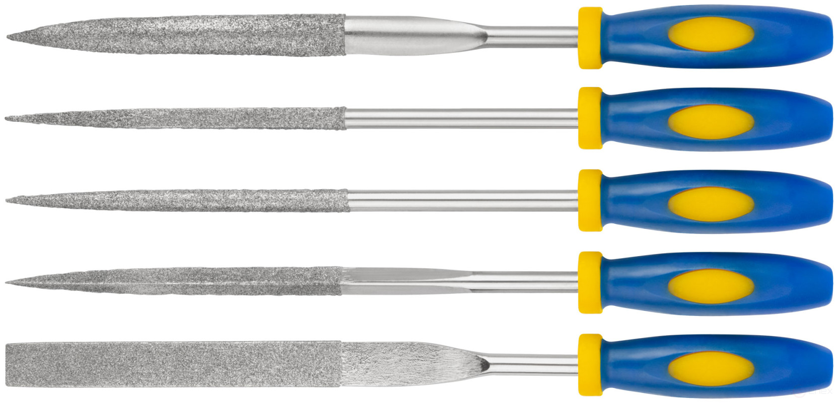 Diamond fillets, soft handle, 5x165/60 mm, 5 pcs.