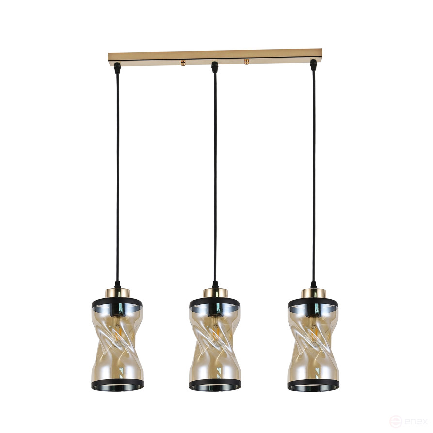 Светильник подвесной (подвес) Rivoli Monique 9105-203 3 * Е27 60 Вт модерн потолочный