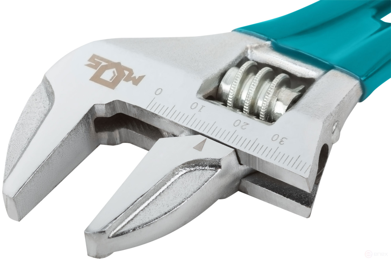 Ключ разводной с тонкими губками, пластиковая накладка на ручку, 150 мм (36 мм )