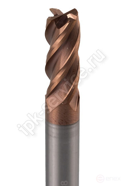Carbide end mill VK8 c/x f 10 z=4