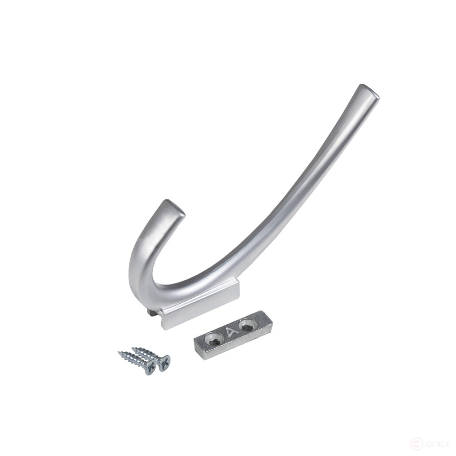 Крючок меб. двухрожковый мет. SKY хром матовый AKS