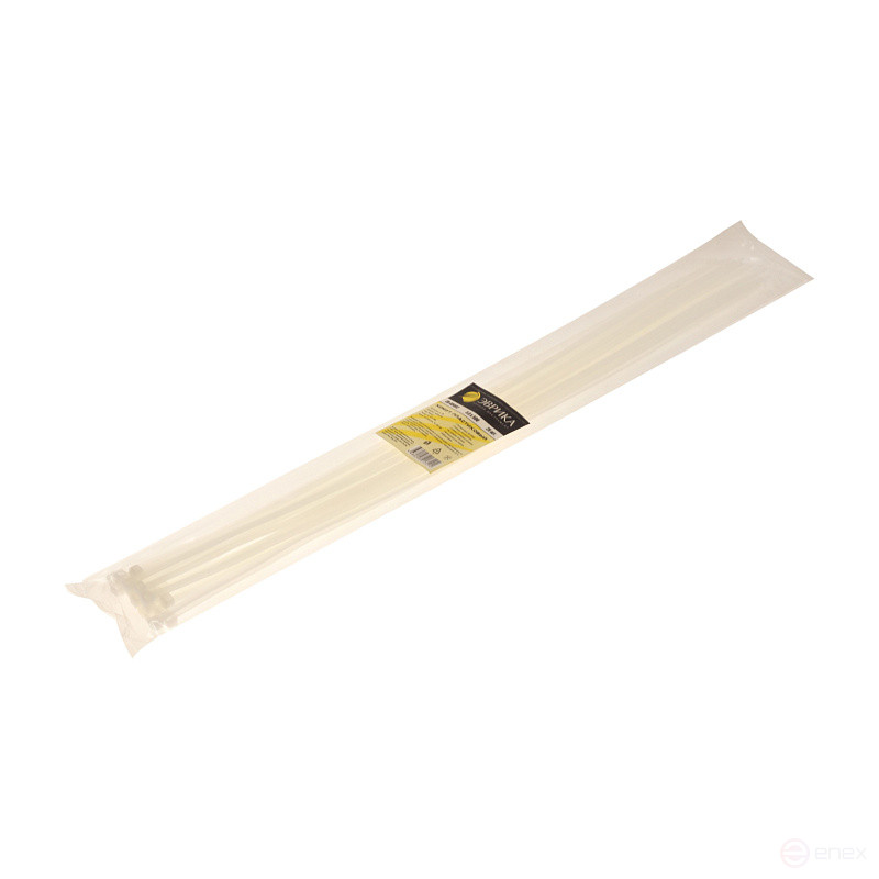 Plastic clamp ER-05502 white 5.0x500mm universal (25 pcs) EUREKA /1/200