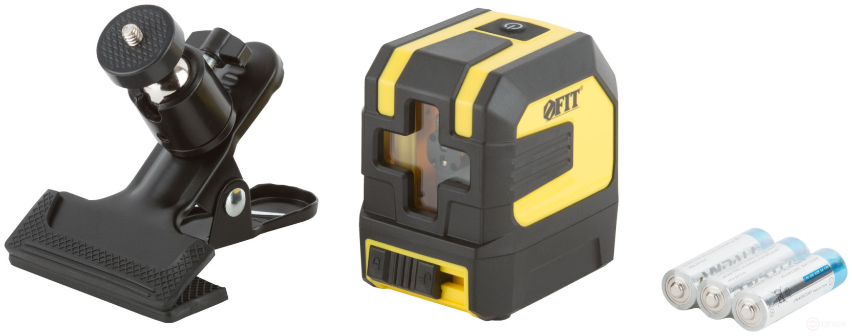 Уровень лазерный самоуспокаивающийся, красные лучи, крест, диапазон 15 м, без треноги, чехол