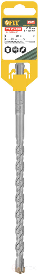 Бур по бетону SDS-PLUS, Профи, крестообразная вставка, двойная спираль, 10 х 210 мм