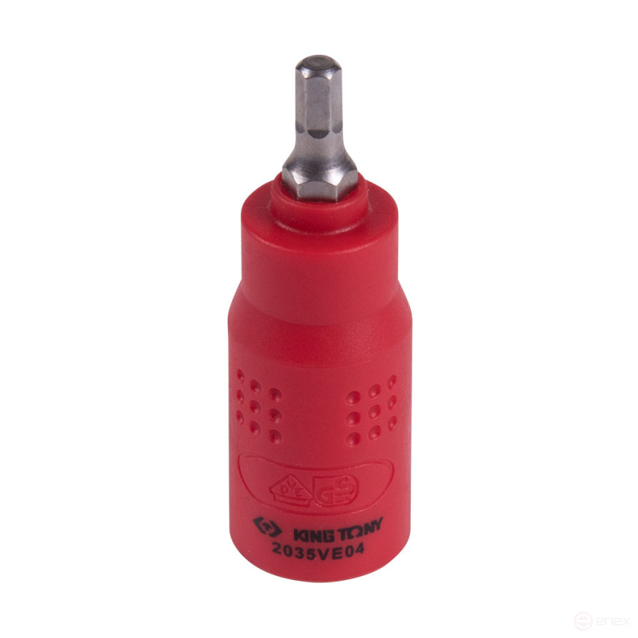 Насадка (бита) торцевая диэлектрическая 1/4", HEX, 4 мм, L = 54 мм KING TONY 2035VE04
