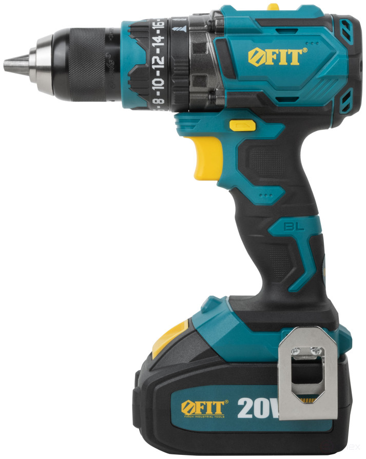 Acc Power Drill. Brushless; 20.0 V; 0-500/2000 rpm; 100 Nm; Li-Ion 4.0 Ah; 2 hours; res. tilt; case