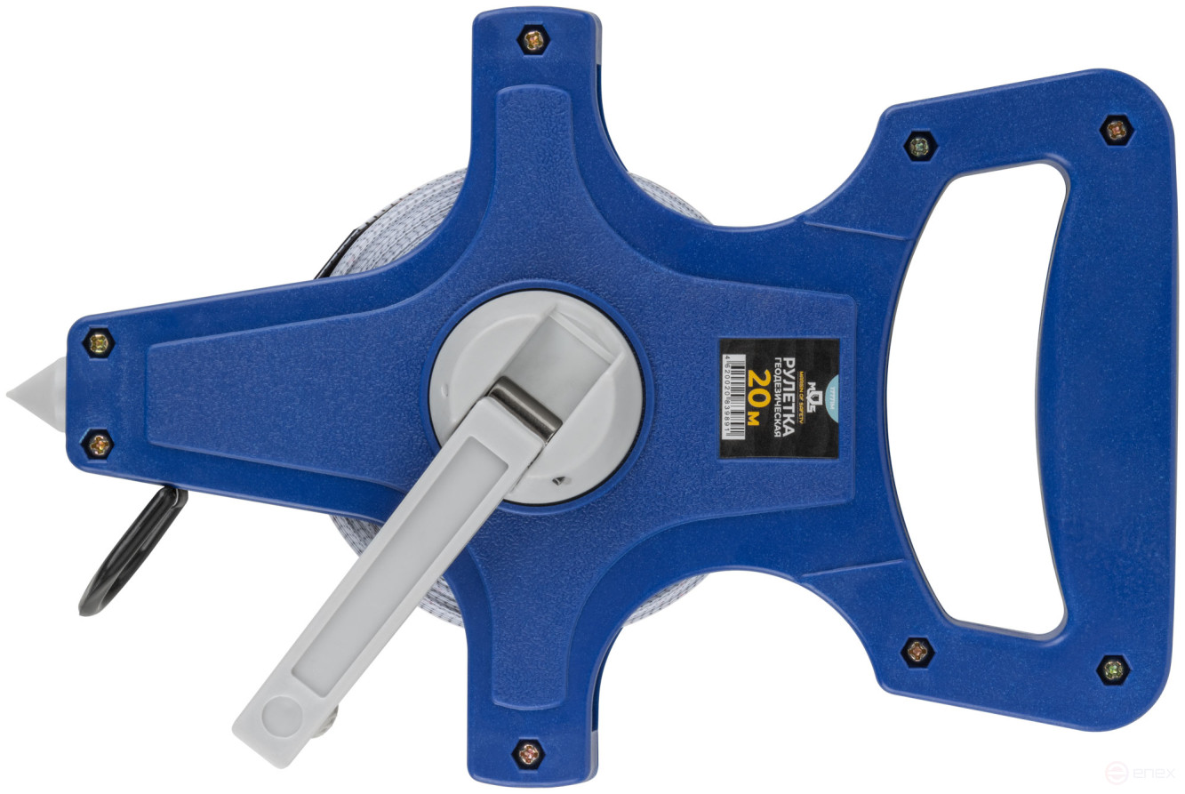 Geodetic tape measure, open case, fiberglass tape 20 m