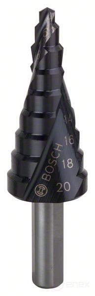 Ступенчатое сверло HSS-AlTiN 4 - 20 mm, 8,0 mm, 70,5 mm
