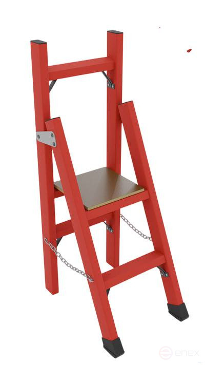 SVD-0.7 with vertical support dielectric fiberglass stepladder, h=1650mm, working area h=700mm, step 2