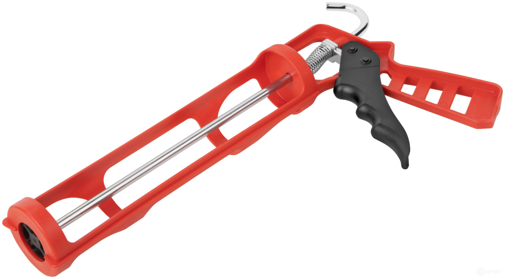 The sealant gun is 225 mm skeletal, polypropylene case reinforced with fiberglass