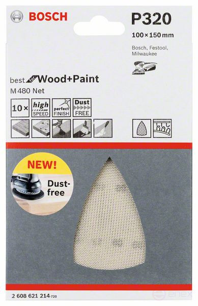 Шлифлист 100x150 mm, 320
