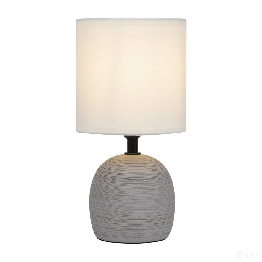 Rivoli Sheron 7044-501 Table Lamp 1 * E14 40W ceramic grey with lampshade