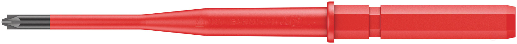 65 iS PZ/S Kraftform Kompakt VDE Screwdriver head replaceable PlusMinus with narrowed rod, # 1 x 154 mm