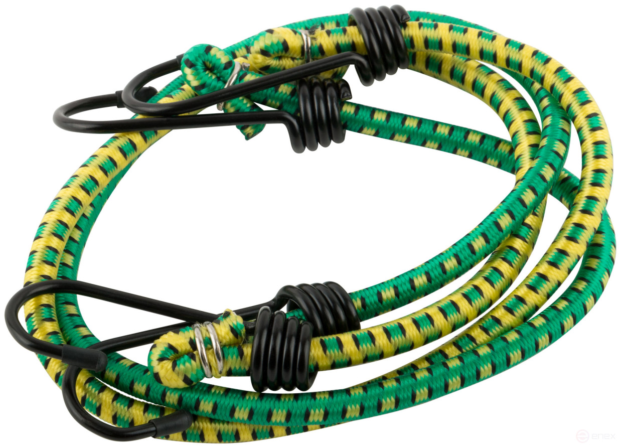 Ремни багажные резиновые, стальные крючки, 2 шт., 7х600 мм