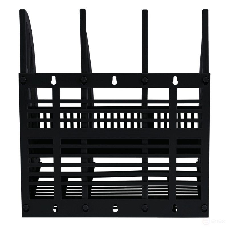 Лоток для бумаг вертикальный СТАММ "Line", сборный, 3 отделения, черный