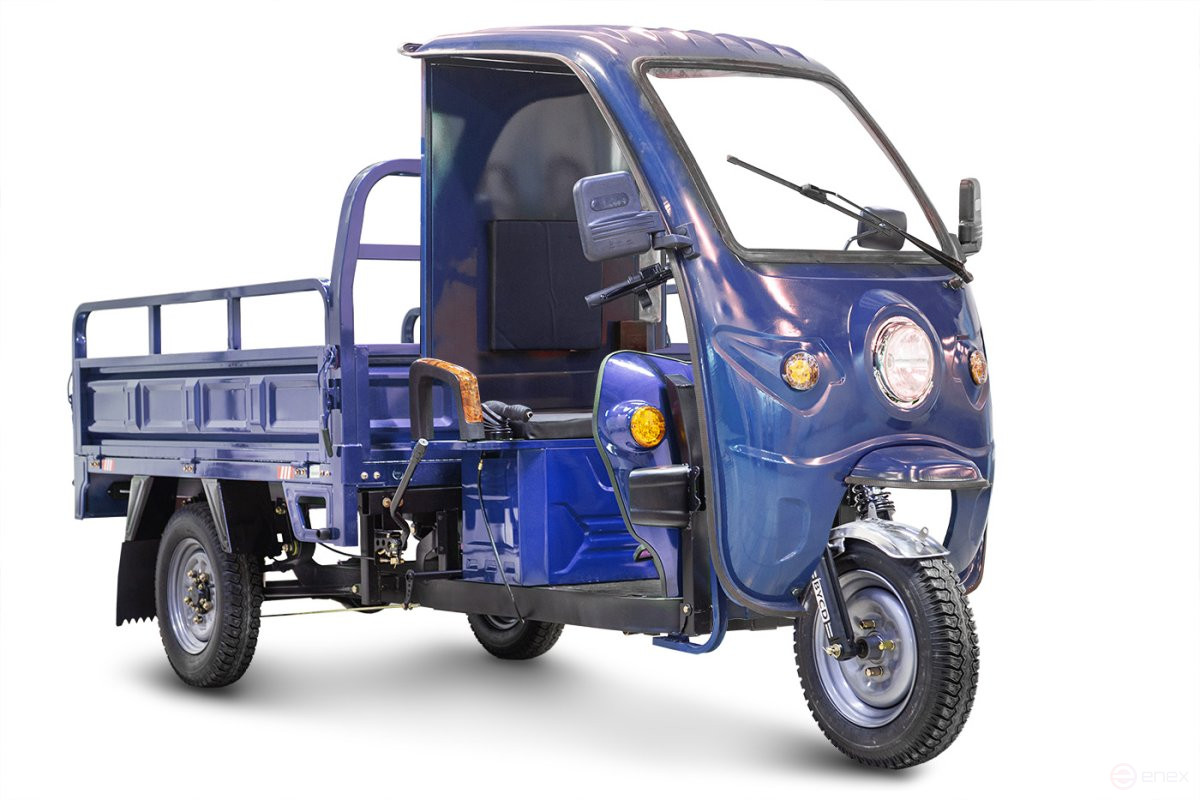Cargo electric tricycle Rutrike D4 CABIN 1800 60V1500W, blue