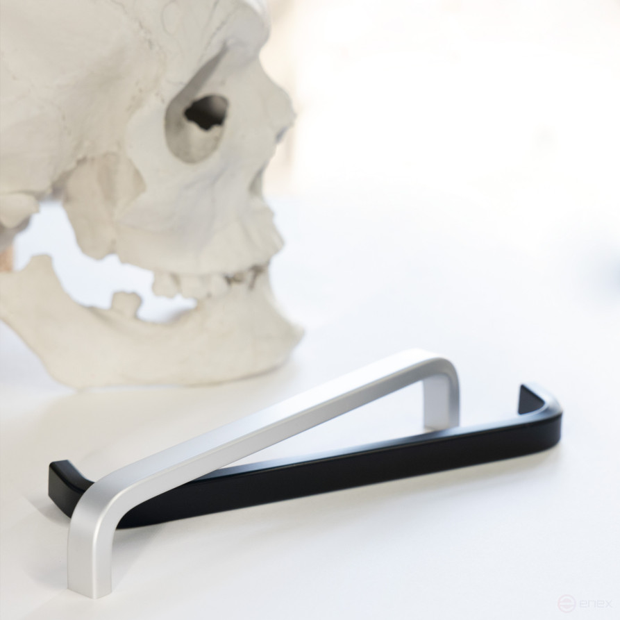 Handle meb. bracket alum. STRIPS 160/167 matte black, AKS
