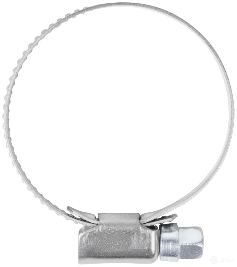 Хомут обжимной накатной, ширина 9 мм, нерж.сталь 30-45 мм