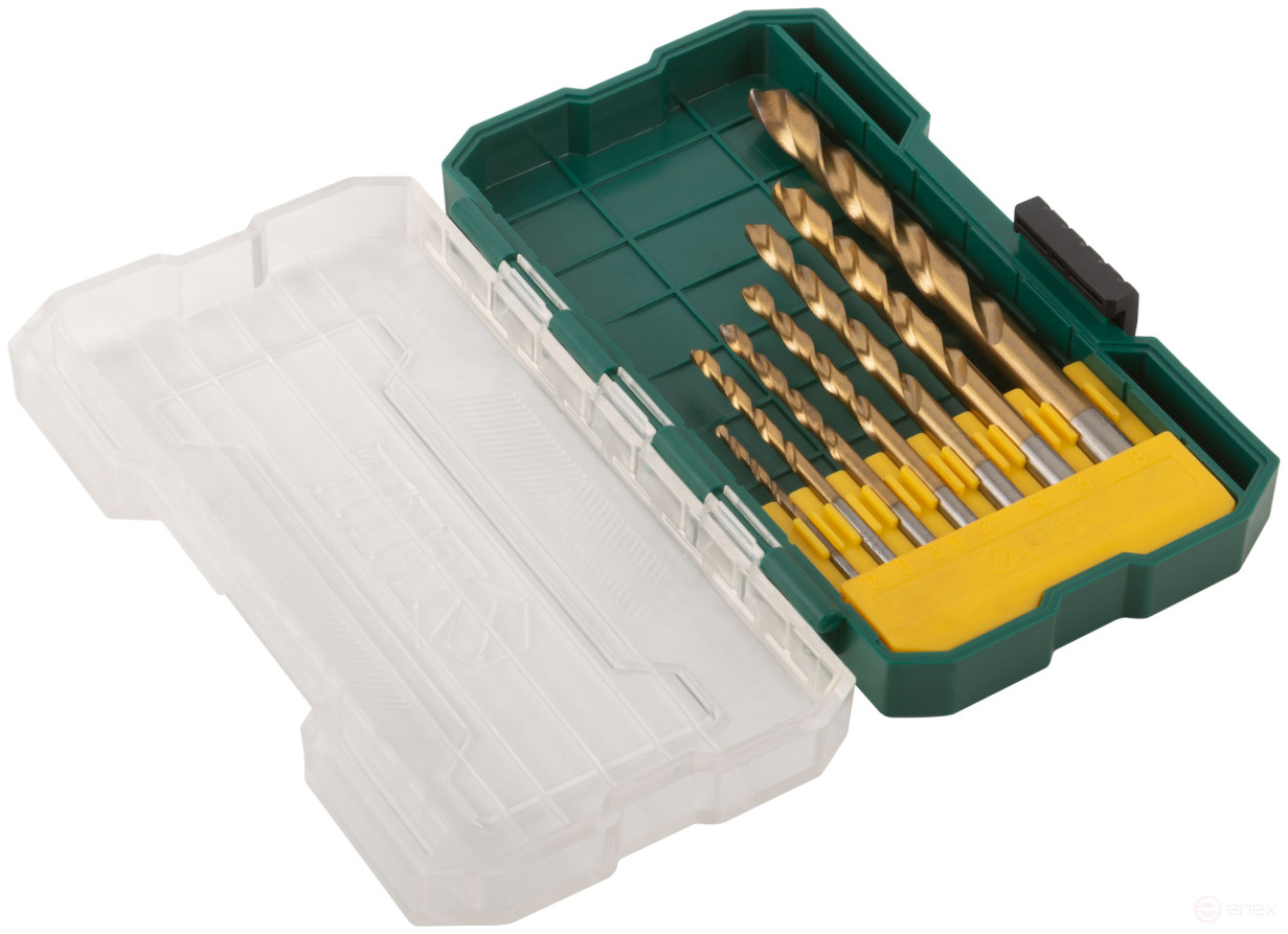 Набор сверл HSS по металлу, титановое покрытие, 7 шт. (2-3-3,5-4-5-6-8 мм)